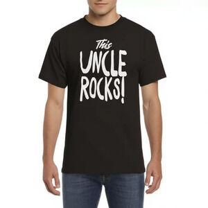 Men's L T-Shirt Black this Uncle rocks Graphic Novelty